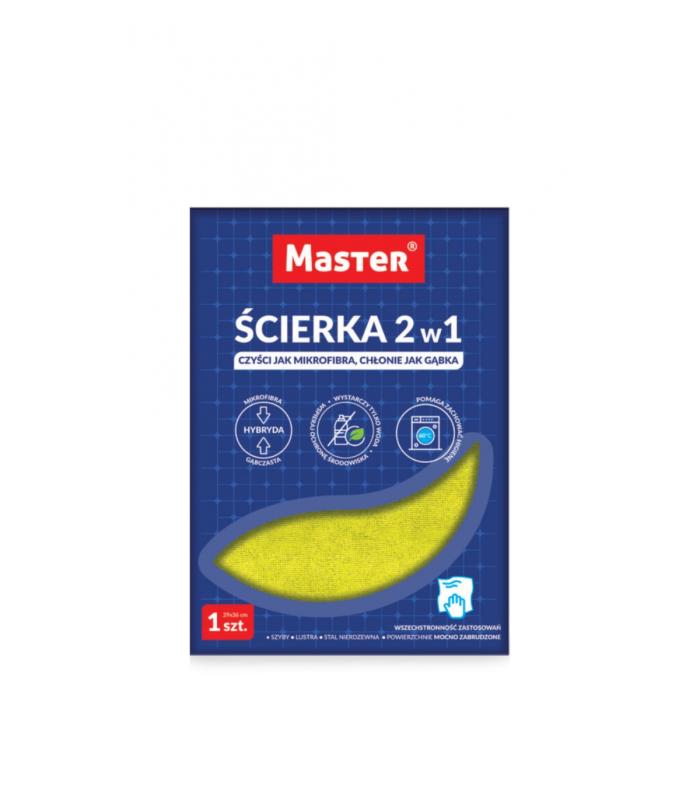ŚCIERKA 2W1 MIKROFIBRA+GĄBECZKA PU 36X29CM A/1 S295