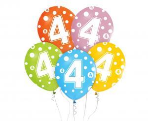 BALONY Z CYFRAMI 4 12CALI 5SZT