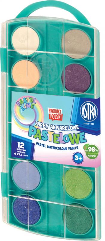 FARBY AKWARELOWE 12 ASTRA FI 23,5 PASTEL