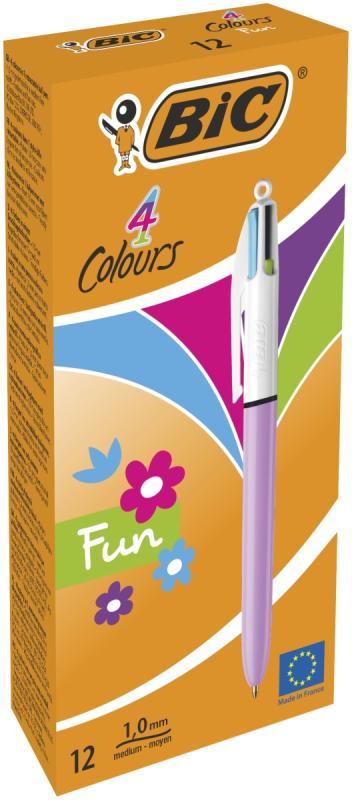 DŁUGOPIS BIC 4 FUN PURPLE A/12