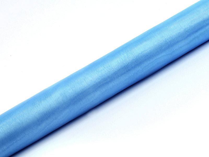 ORGANZA GŁADKA BŁĘKITNA 0,36X9M