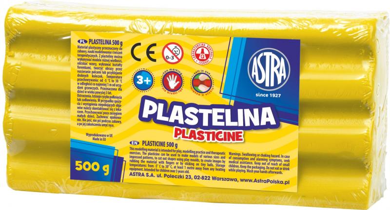 PLASTELINA 500G ASTRA ŻÓŁTA