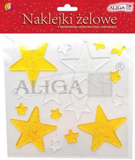 NAKLEJKI GWIAZDKI ŻELOWE ZNK-5888 19CMX19CM #ŚWIĘTA