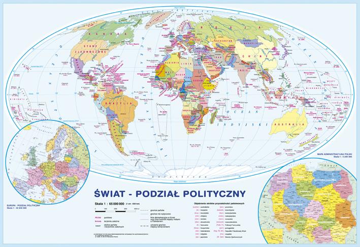 MAPA PODKŁAD ŚWIAT POLIT.KRESKA