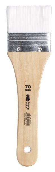 PĘDZEL HOBBY BIAŁY NYLON PŁASKI 70MM HAPPY COLOR
