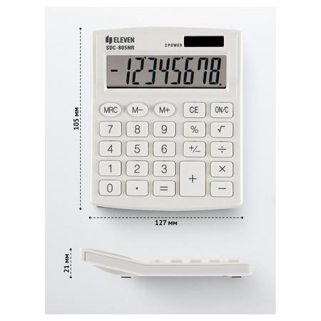 KALKULATOR ELEVEN BIUROWY SDC-805NR-WH BIAŁY