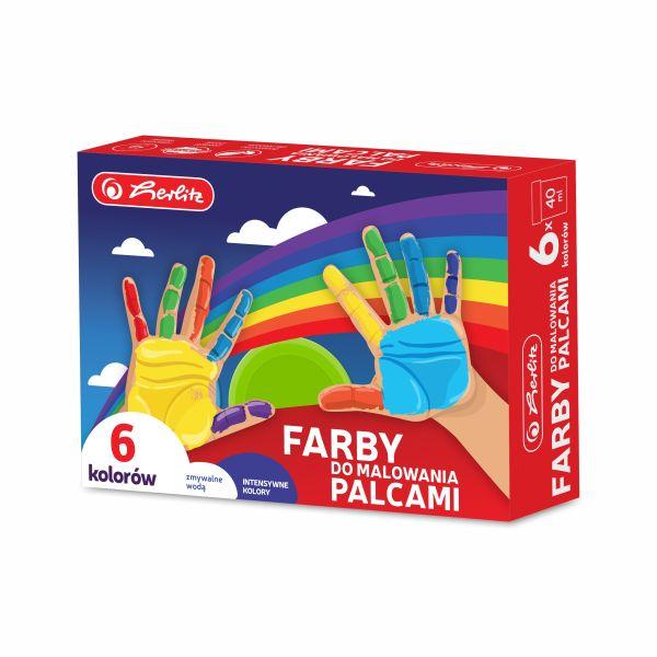 FARBY DO MALOWANIA PALCAMI 6SZT