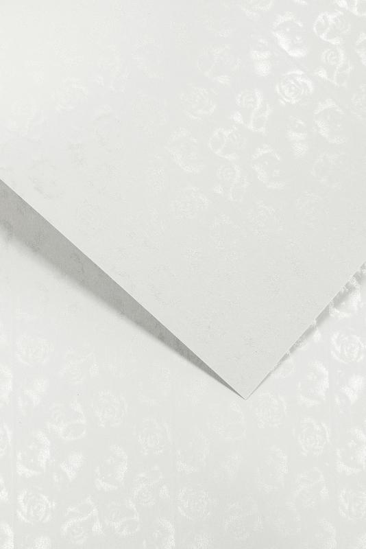 KARTON OZDOBNY MAŁE RÓŻE BIAŁY OP 20SZT 220G