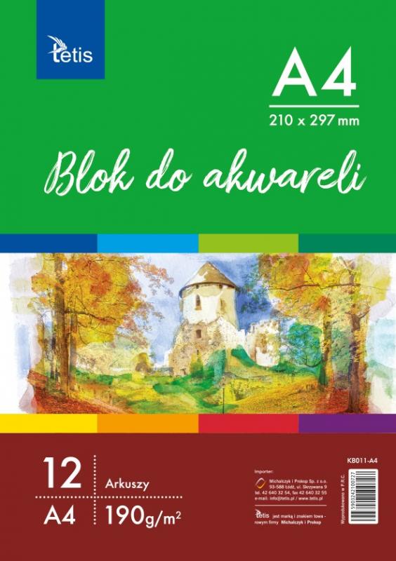 BLOK DO AKWARELI A3,190G/M2 12 ARK. A1 TETIS