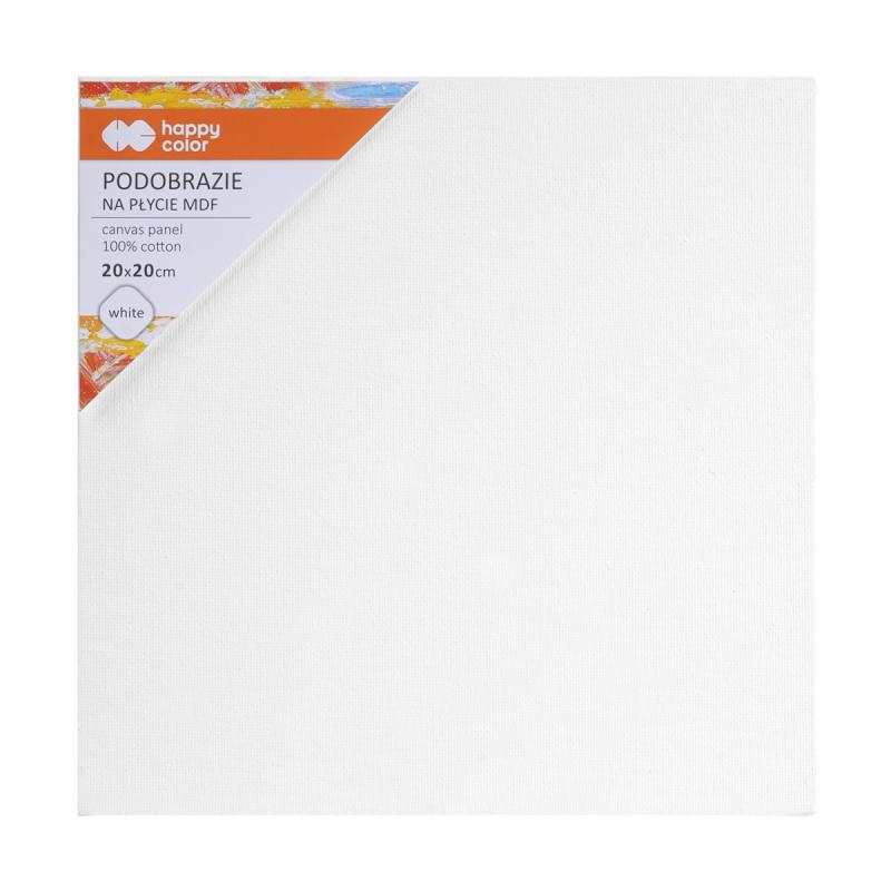 PODOBRAZIE BAWEŁNIANE 20X20 IMPREGNOWANE BIAŁE TABLICA MALARSKA MDF 4MM GDD