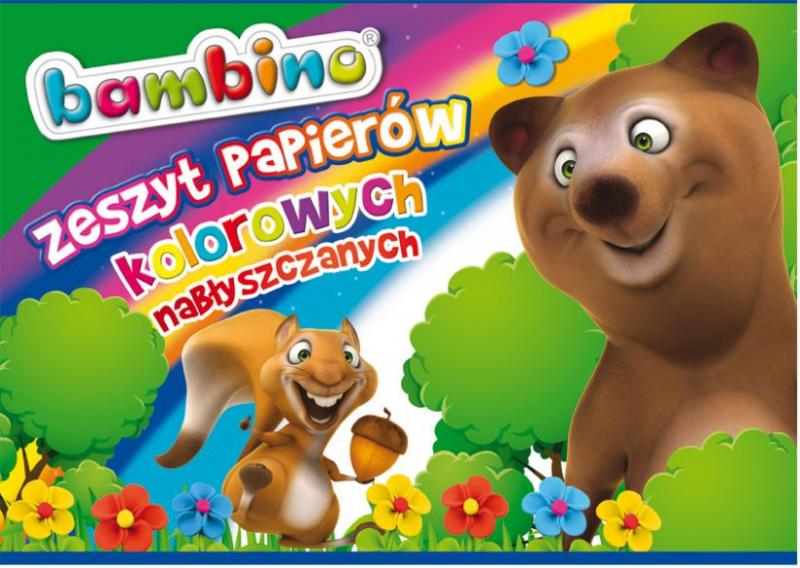 ZESZYT PAPIERÓW KOLOROWYCH A4 BAMBINO QI-1582