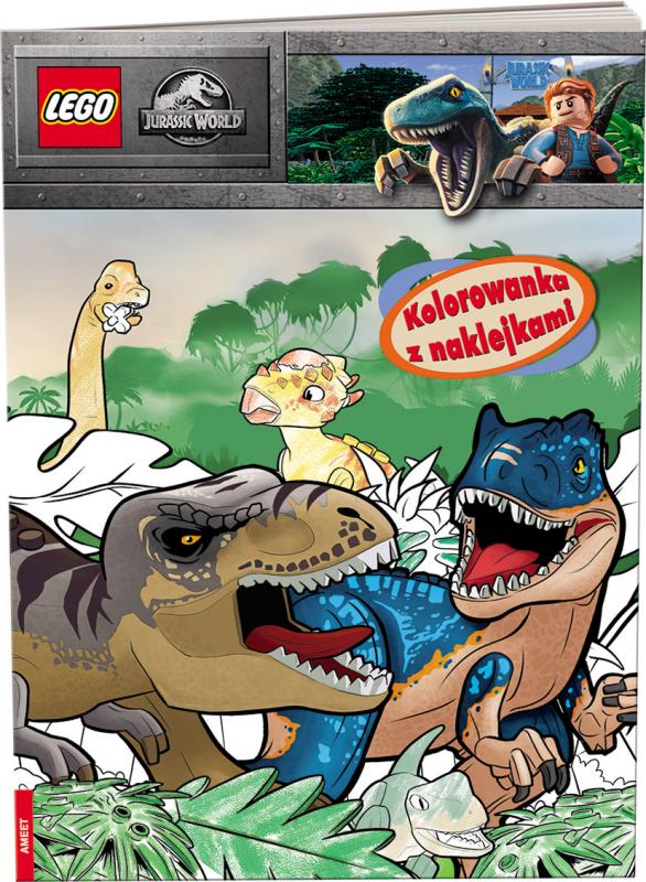 KSIĄŻECZKA LEGO JURASSIC WORLD. KOLOROWANKA Z NAKLEJKAMI