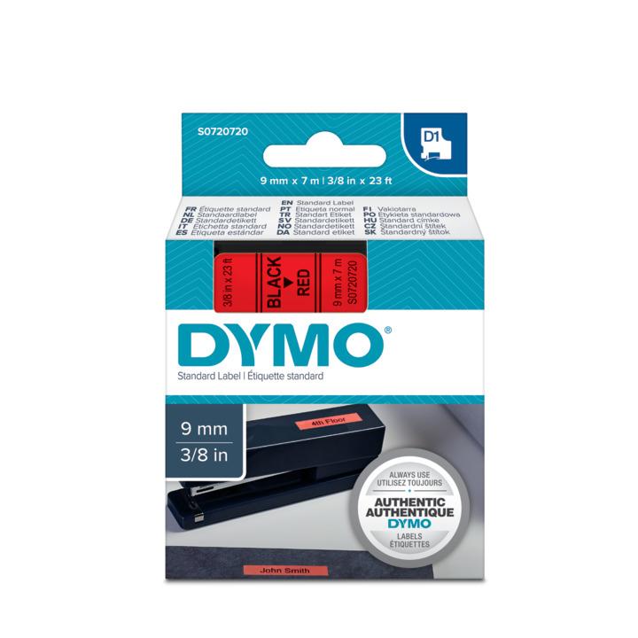 TAŚMA DYMO 9/7 CZAR/CZERW D1
