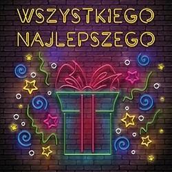 KARNET KWADRAT PREZENT NEON