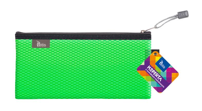 KOPERTA 24X12CM Z SUWAKIEM METALOWYM ZIELONA