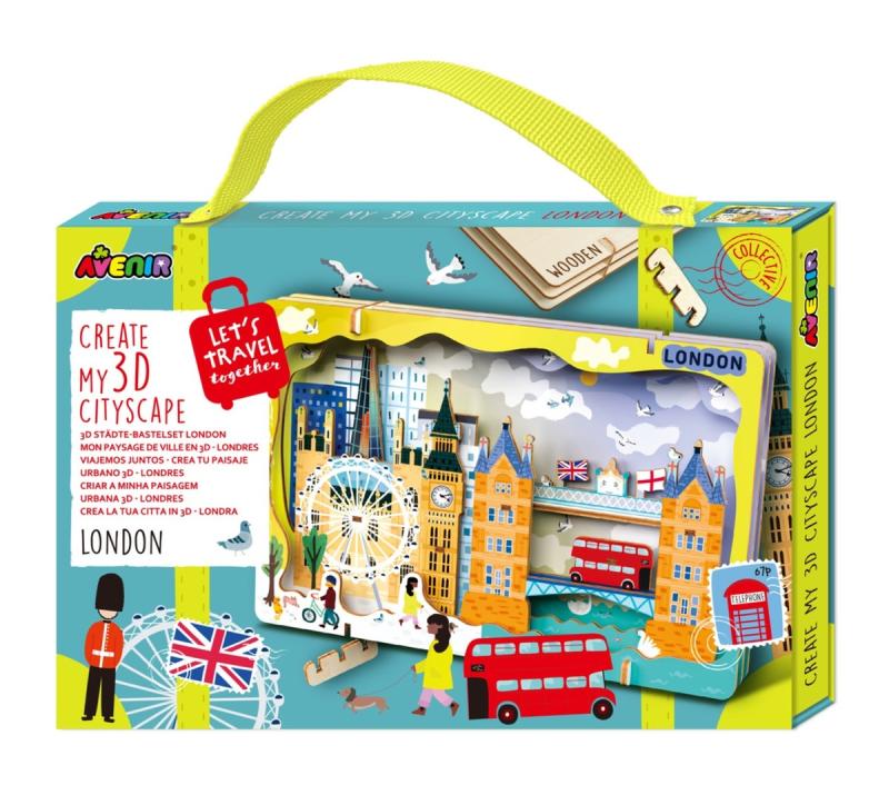 STWÓRZ PEJZAŻ MIEJSKI LONDYN PUZZLE DREWNIANE 3D