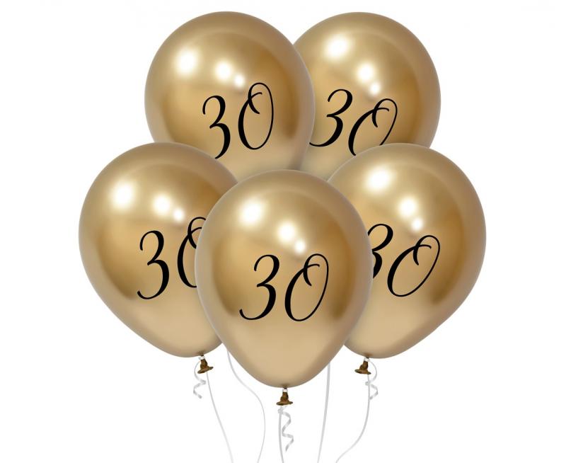 BALONY BEAUTY&CHARM 30 PLATYNOWE JASNO ZŁOTE 12' A'5