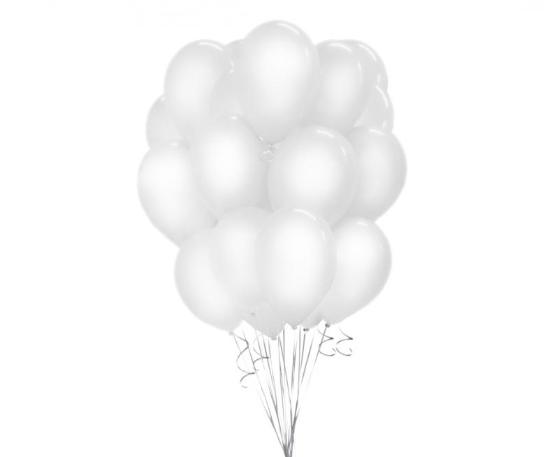 BALONY BEAUTY&CHARM PASTEL BIAŁE 12' A'50