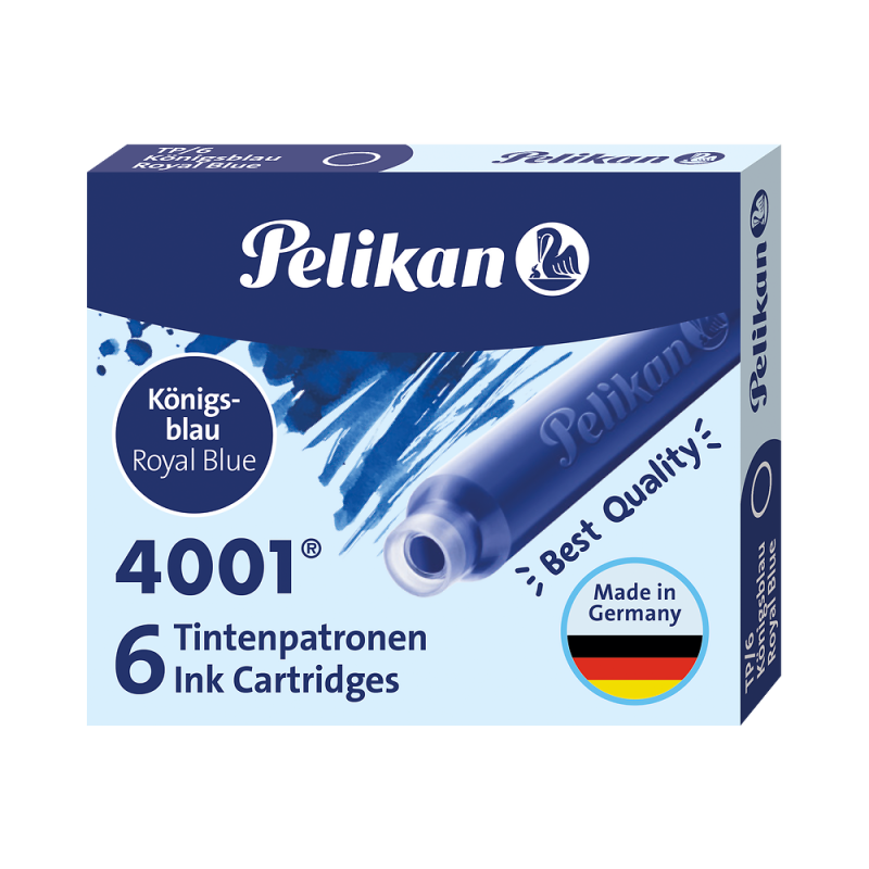 NABOJE PELIKAN KRÓTKIE A6 NIEBIESKIE