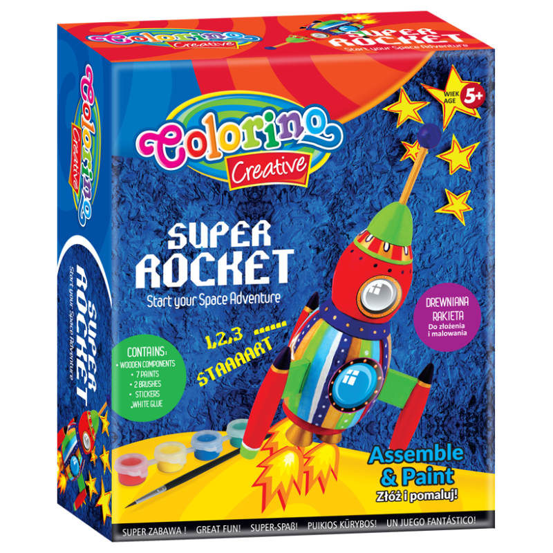 ZESTAW DREWNIANA SUPER RAKIETA KIDS CREATIVE
