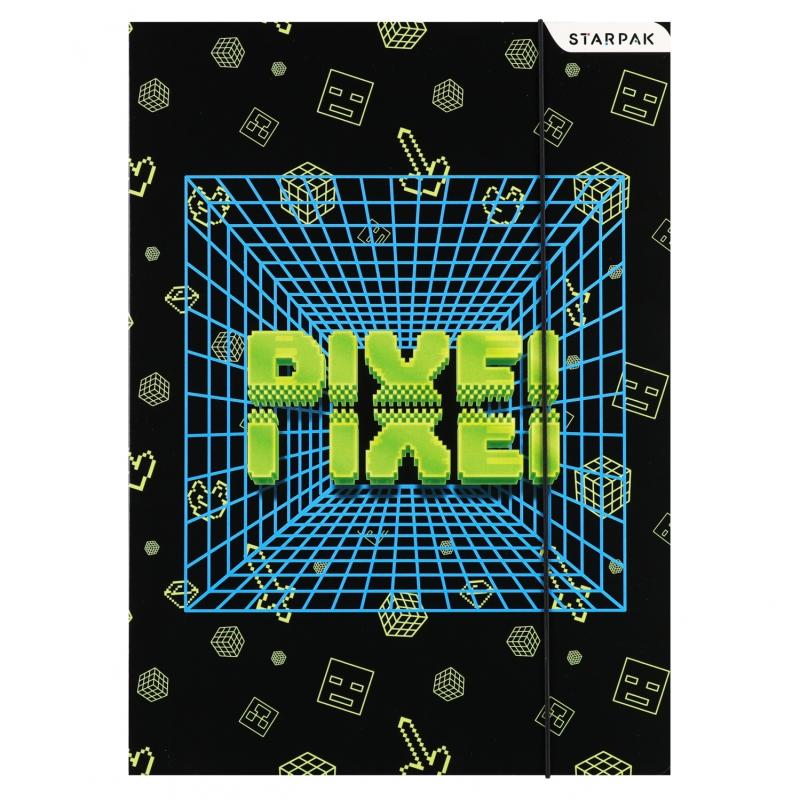 TECZKA Z GUMKĄ A4 PIXEL MIX2 STK FOL10 100