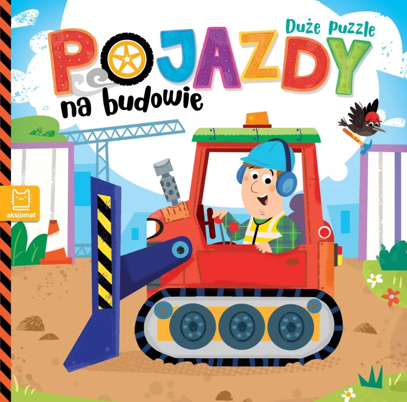 KSIĄŻECZKA POJAZDY NA BUDOWIE DUŻE PUZZLE