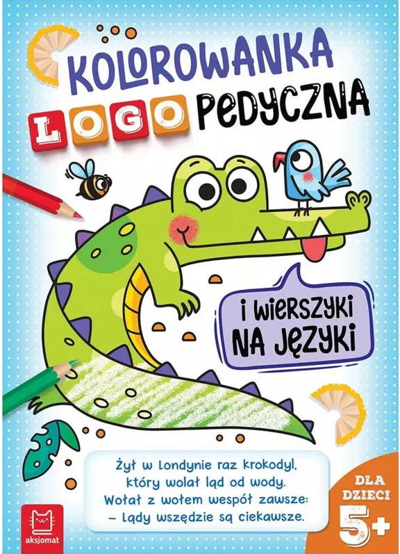 KSIĄŻECZKA KOLOROWANKA LOGOPEDYCZNA I WIERSZYKI NA JĘZYKI