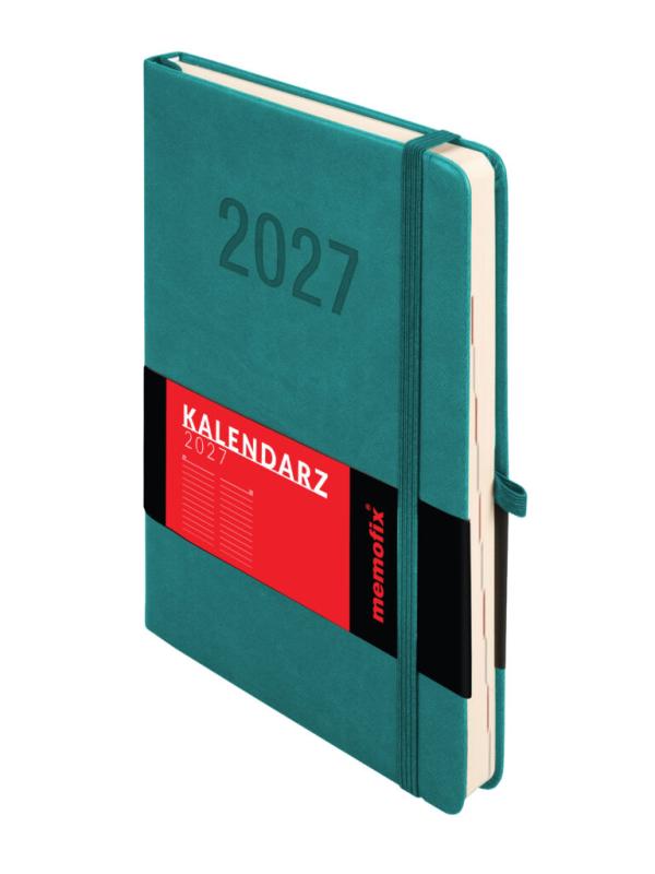 KALENDARZ A5 MEMOFIX DZIENNY TURKUSOWY