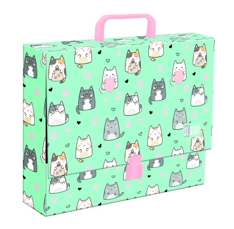 TECZKA Z RĄCZKĄ A4 XL STRIGHT CHARMING CATS