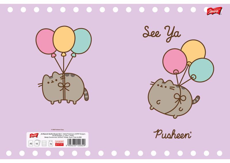ZESZYT A5/32= LAMINOWANY PUSHEEN
