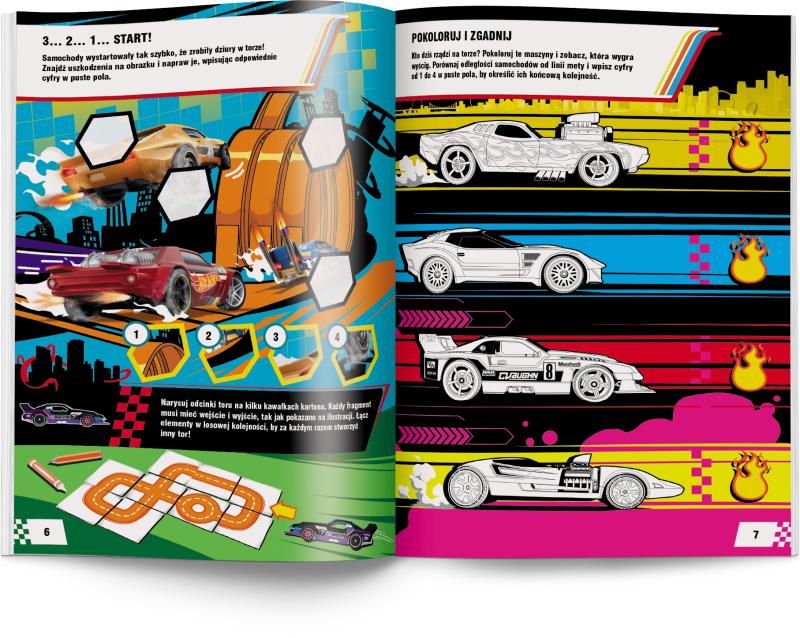 KSIĄŻECZKA MATTEL HOT WHEELS. SZYBKI JAK BŁYSKAWICA!