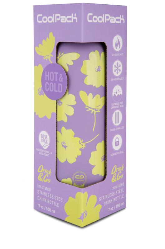 BIDON METALOWY CP BONET TERMO BOTTLE - FLORES LILA