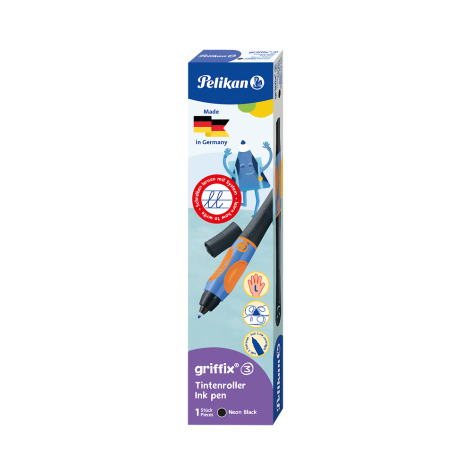 PIÓRO PELIKAN KULKOWE NEON BLACK GRIFFIX BLISTER