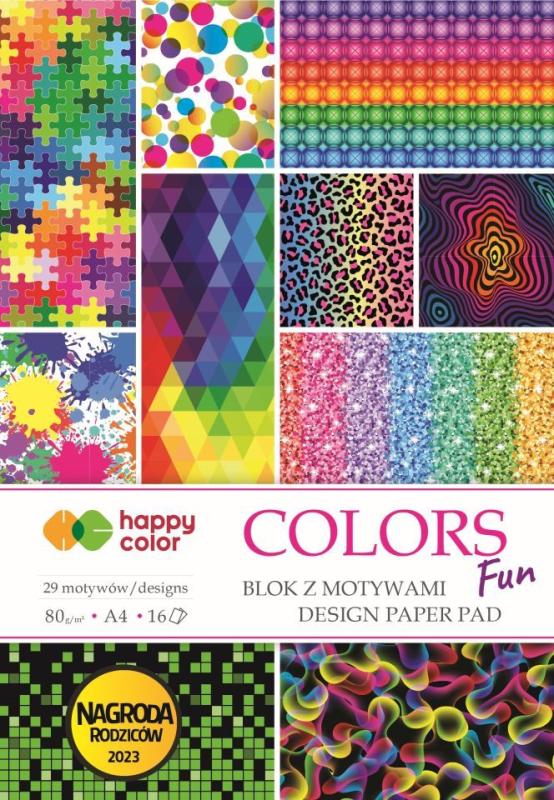 BLOK Z MOTYWAMI A4/16 COLORS FUN 80G GDD