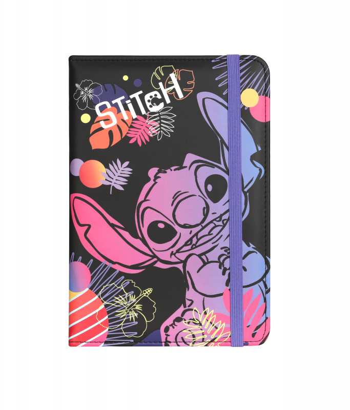 NOTES A5/80 = Z GUMKĄ - WZÓR 1 - STITCH DISNEY BLACK