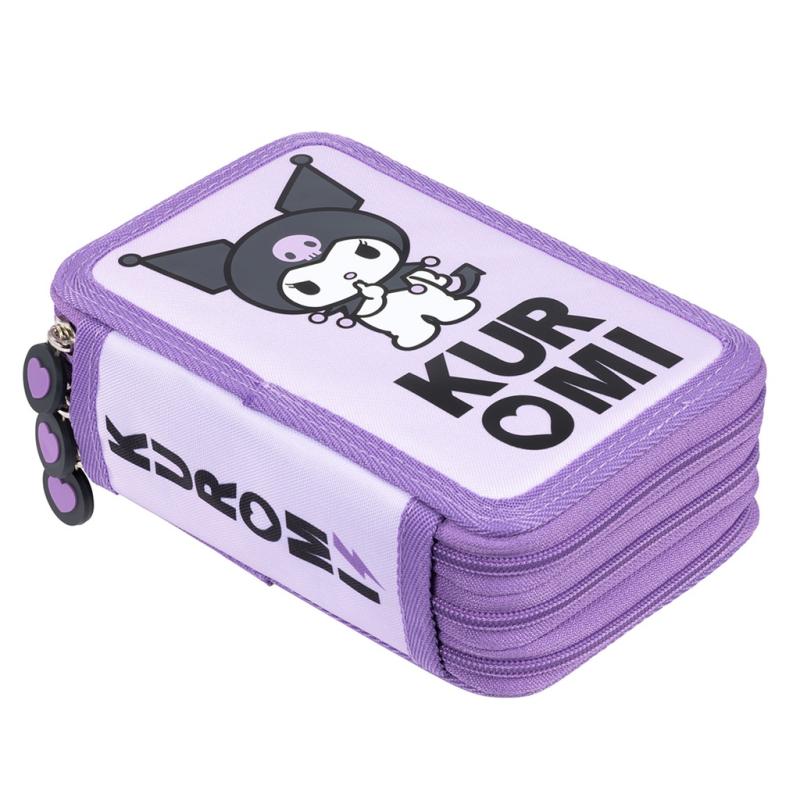 PIÓRNIK POTRÓJNY Z WYPOSAŻENIEM KUROMI VIOLET