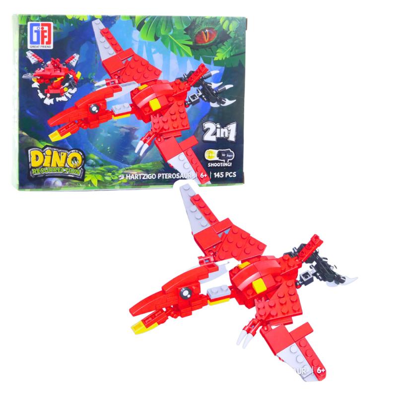 KLOCKI KONSTRUKCYJNE ZESTAW DINOZUR ROBOT 2W1 145-161 ELEMENTÓW MIX