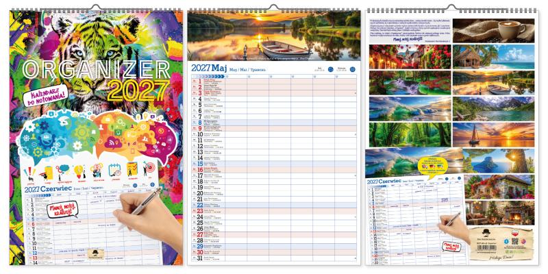 KALENDARZ 13 PLANSZOWY A3 ORGANIZER