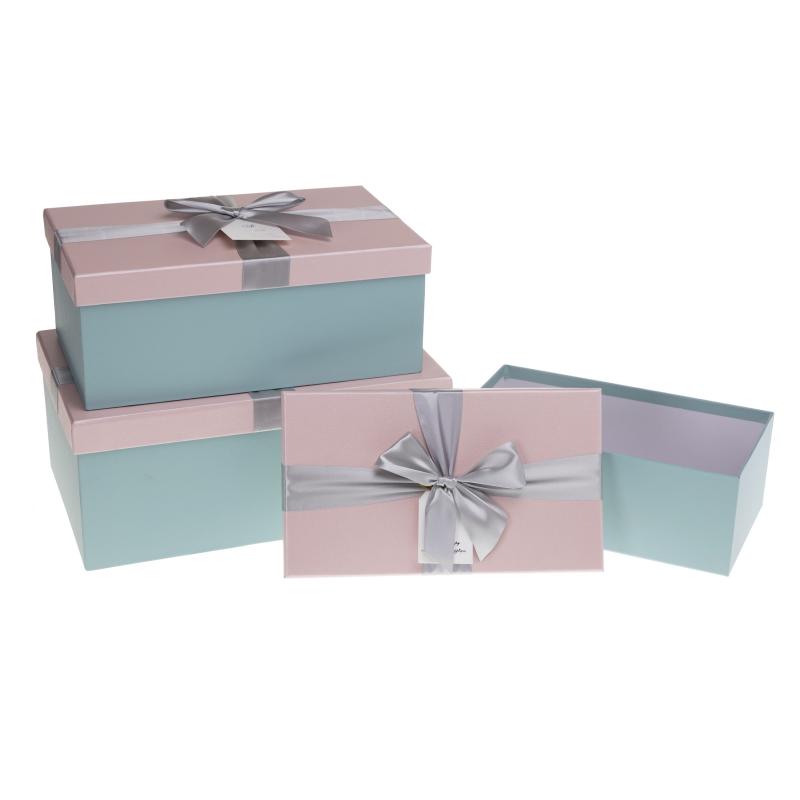 ZESTAW PUDEŁEK PUG-25148-PR PINK SET 3 PCS