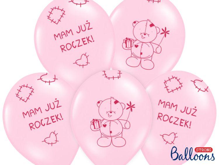 BALONY MIŚ MAM JUŻ...,P.PINK 30CM
