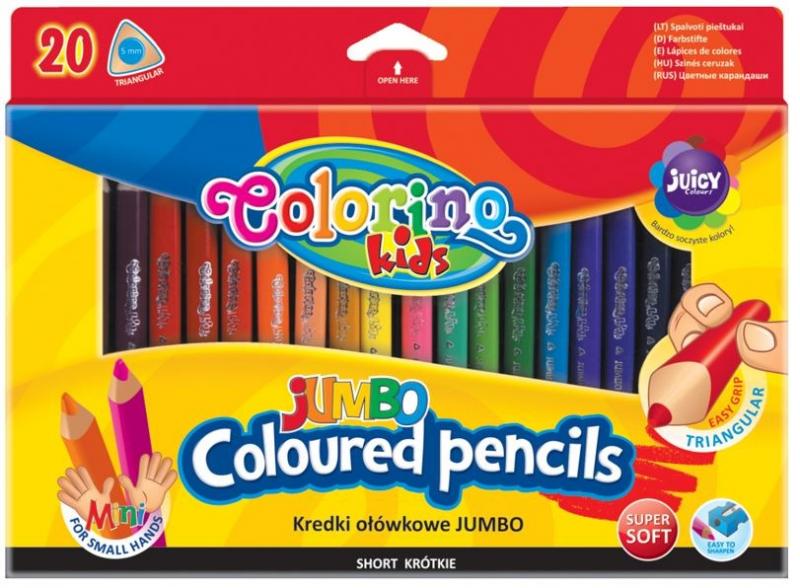 KREDKI OŁÓWKOWE 20 COLORINO MINI JUMBO