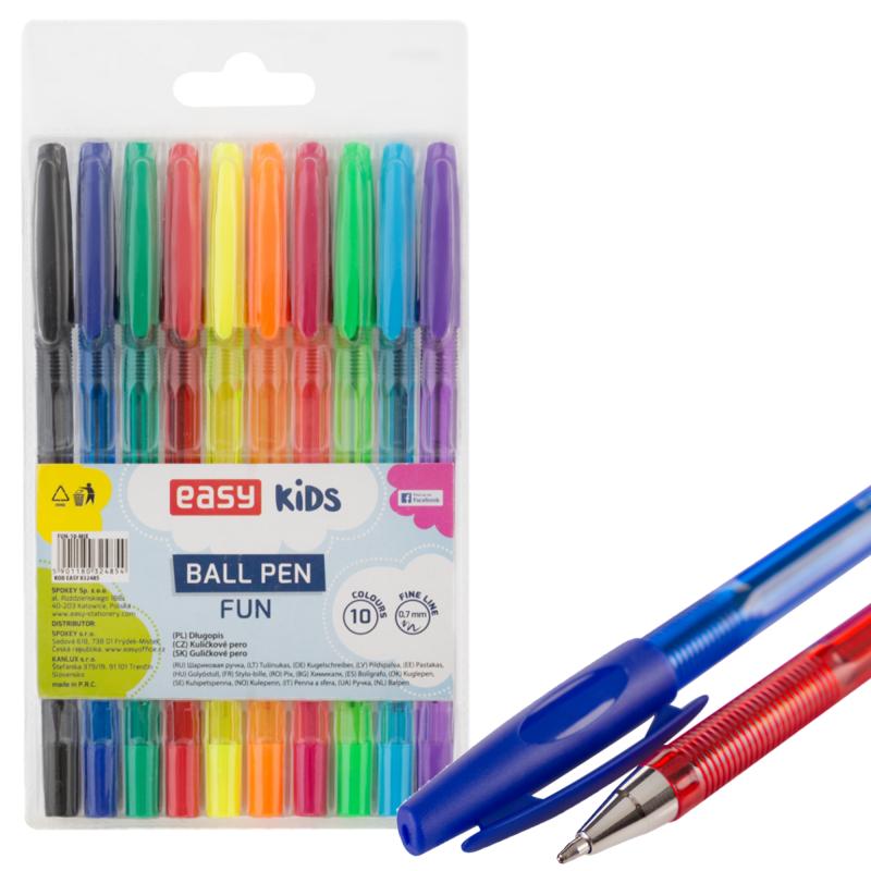 DŁUGOPIS EASY 10 KOLOR FUN MIX