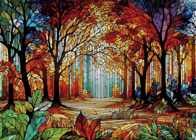 PUZZLE 2000 STAINED GLASS 1