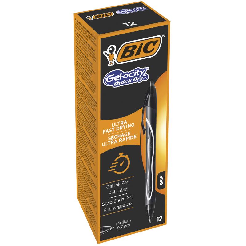 DŁUGOPIS BIC GELOCITY QUICK DRY CZARNY A