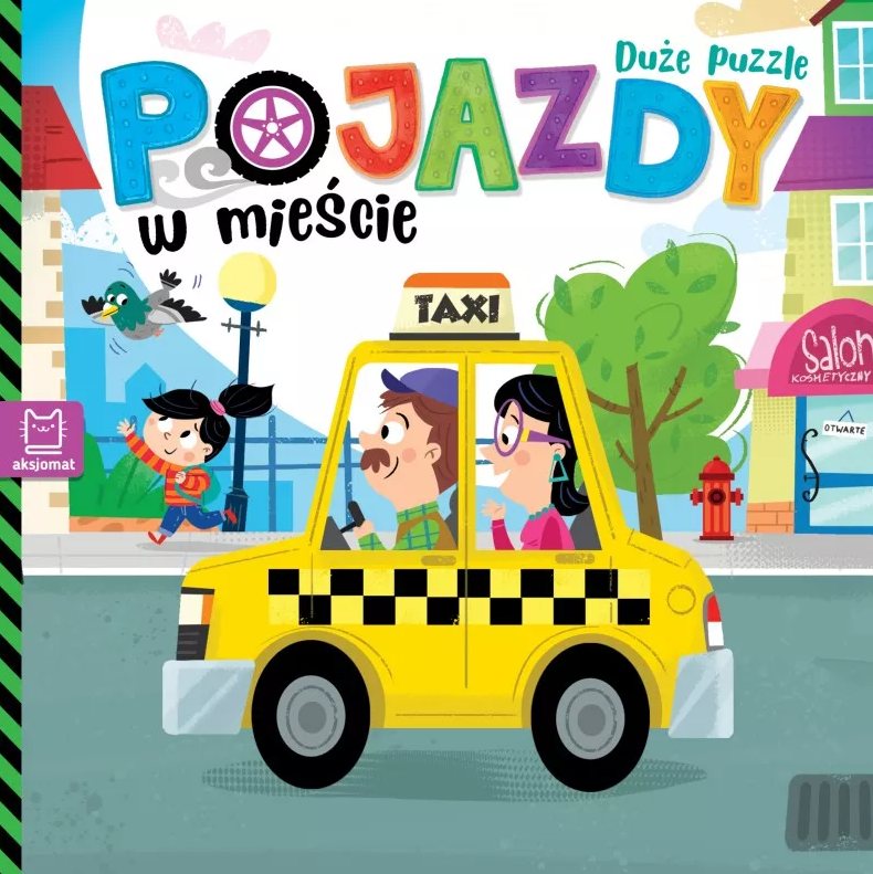 KSIĄŻECZKA POJAZDY W MIEŚCIE.DUŻE PUZZLE