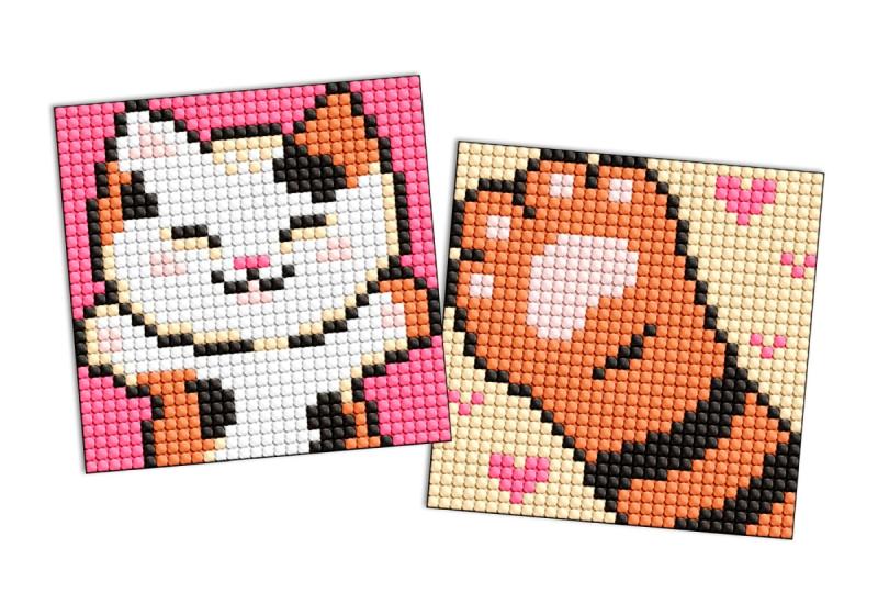 ZESTAW DO MOZAIKI DIAMENTOWEJ KIDS NA SAMOPRZYLEPNEJ PODSTAWIE PUFFY 9X9CM
