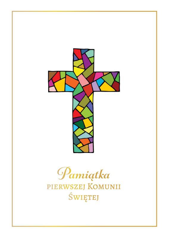 KSIĄŻECZKA PAMIĄTKA PIERWSZEJ KOMUNII ŚWIĘTEJ B5 WITRAŻ