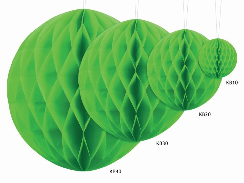KULA BIBUŁOWA W KOLORZE ZIEL.JABŁKA OK.10CM