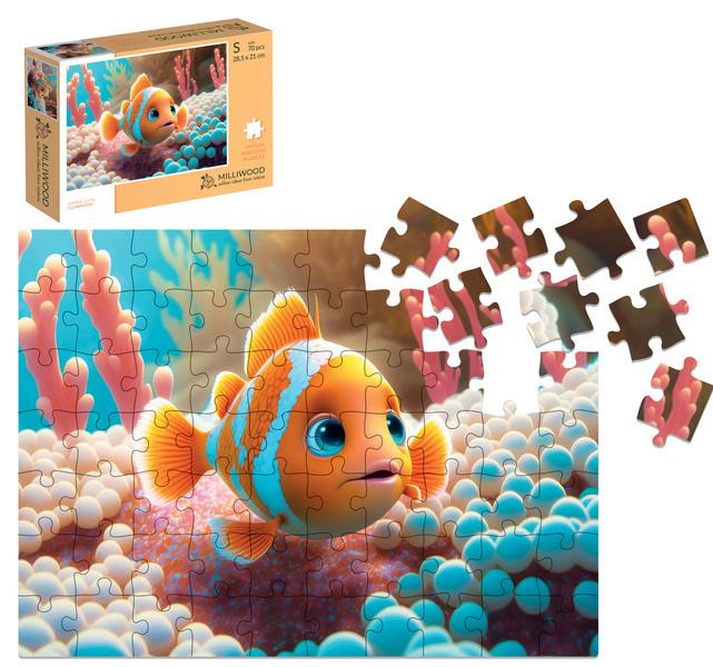 PUZZLE DREWNIANE - MILLIWOOD - YIPPEE CUTIE - CLOWNFISH - 70 EL.