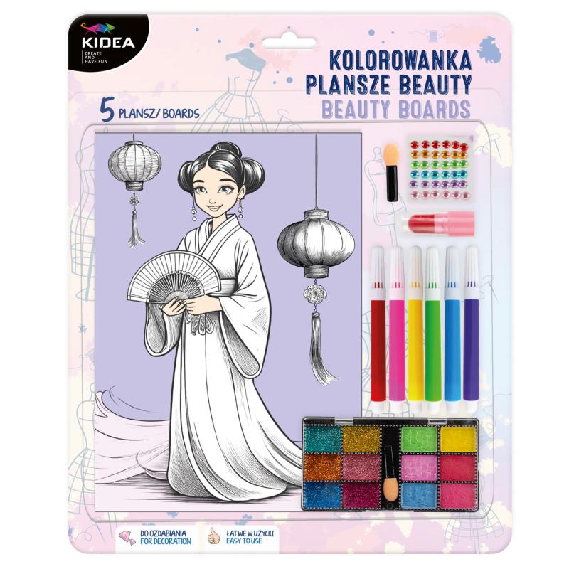 KOLOROWANKA PLANSZE BEAUTY KIDEA